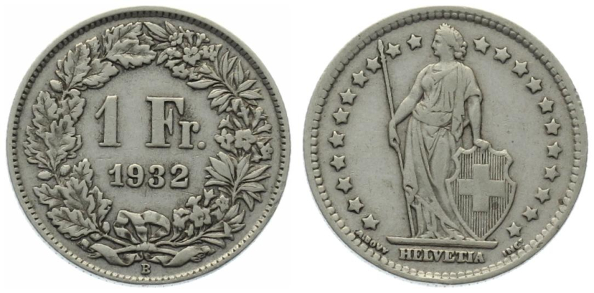 1 Franken 1932 B